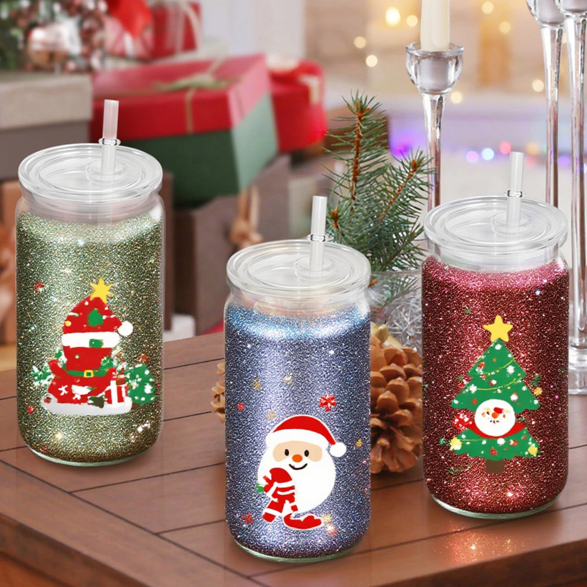 AZEAM bulk snow globe tumblers ready for sticker decoration.
