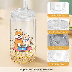 AZEAM snow globe tumbler suited for water, juice, coffee, or beer.