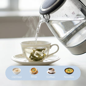AZEUS 1.8L kettle with boil-dry protection for safe operation.