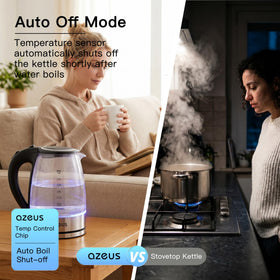 AZEUS large 1.8L capacity supports family beverages and gatherings.