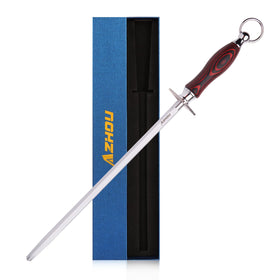 Azhou 12-inch sharpener rod maintains edges with steady precision.