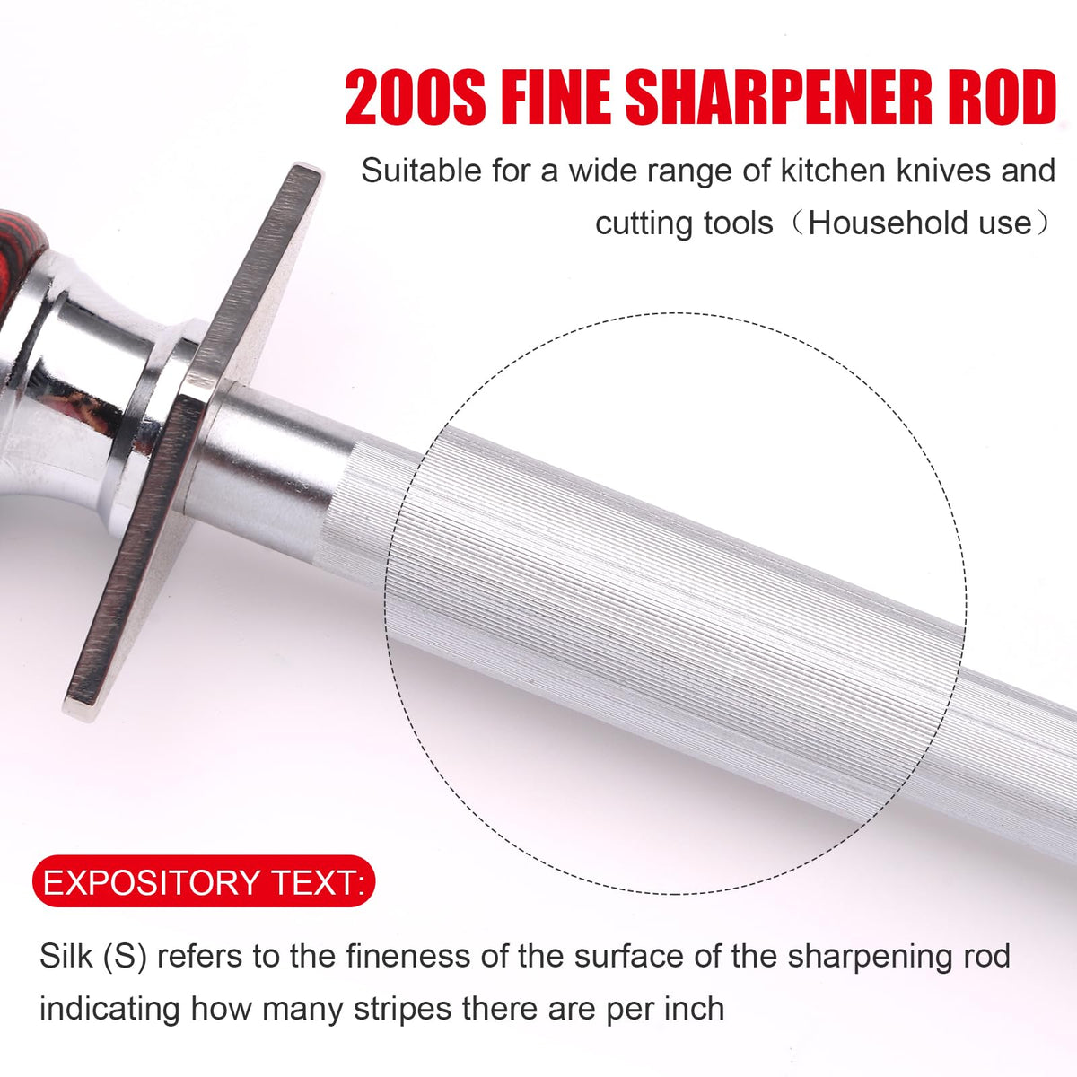 Azhou edge-realignment rod helps realign knife edges between sharpenings.