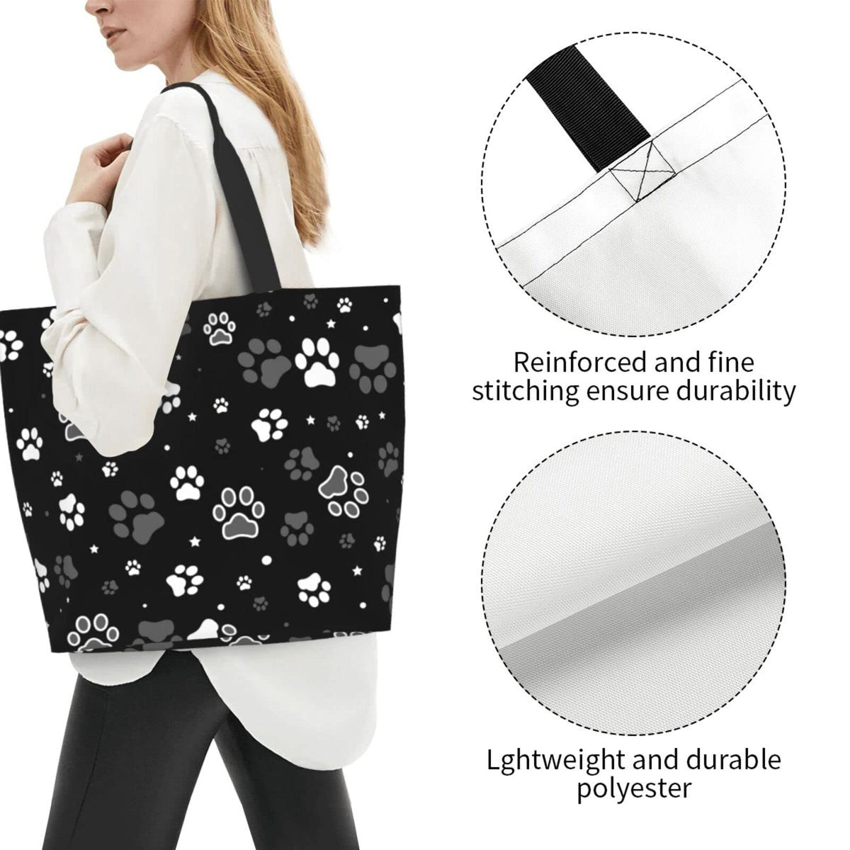 AZJOYLIFE tote bag waterproof material protects contents during rain or pool days.