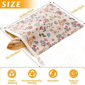AZLTC beeswax bread bag linen texture, durable and reusable