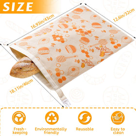 AZLTC 17x12 bread bag laid flat for space-saving storage