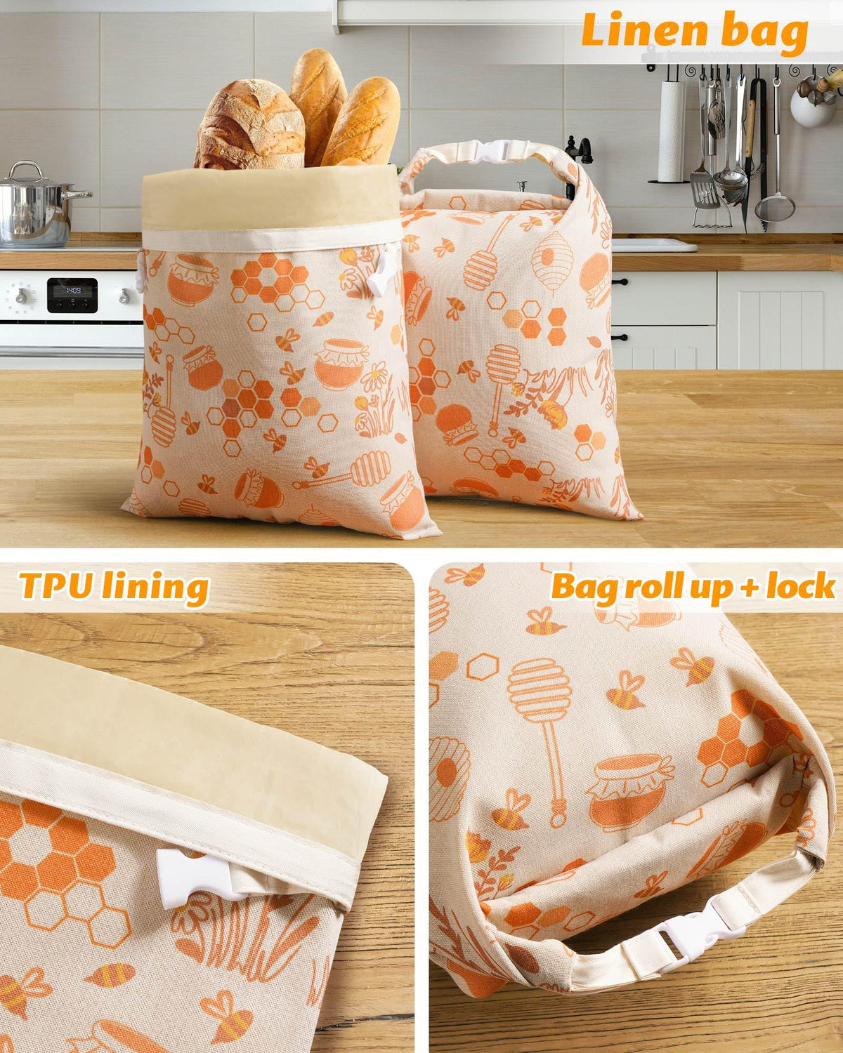 AZLTC bread bag handwash setup demonstrates easy-care cleaning