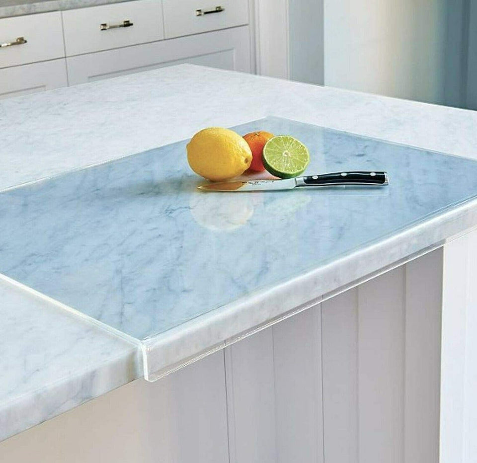 AZM Displays clear cutting board with lip 24x18 for safe food prep and extra space.