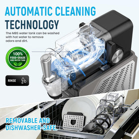 Azmsary self-cleaning mode with dishwasher-safe parts for easy cleanup.