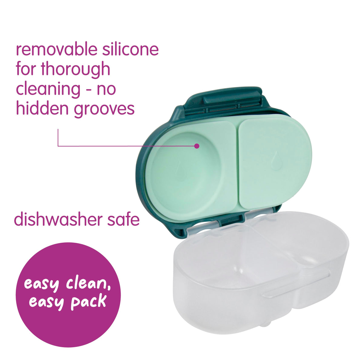 b.box BPA-free and PFAS-free materials ensure safe snack storage