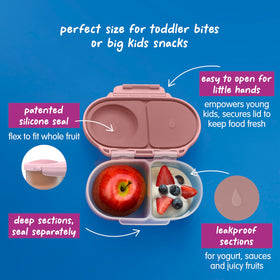 b.box two-compartment mini bento holds 1 3/4 cups for balanced snacks