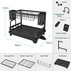 B-Land side racks organize utensils, cups, and cutting boards neatly.