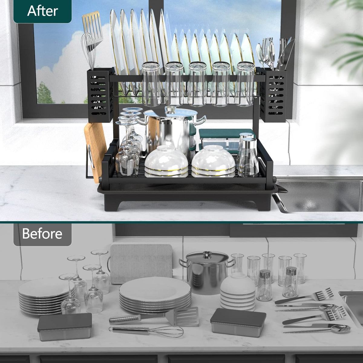 B-Land rust-proof stainless steel construction highlights durability and easy maintenance.