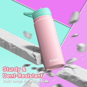 Baab durable dent-resistant bottle survives active kids daily adventures.