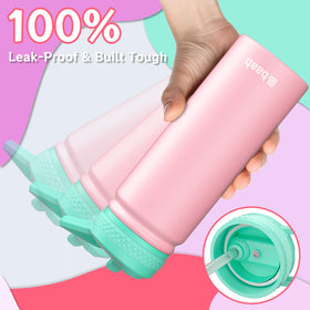 Baab insulated double-wall design keeps drinks cold or hot longer.