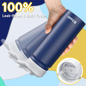 Baab bottle features a dent-resistant body that withstands active play.