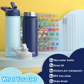Baab sticker pack for decorating the kids water bottle.