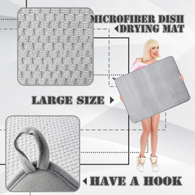 Baaxxango kitchen drying pad catches drips from racks and pans.
