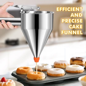 Babcarriery multi-nozzle set offers precise flow for varied batters and treats.