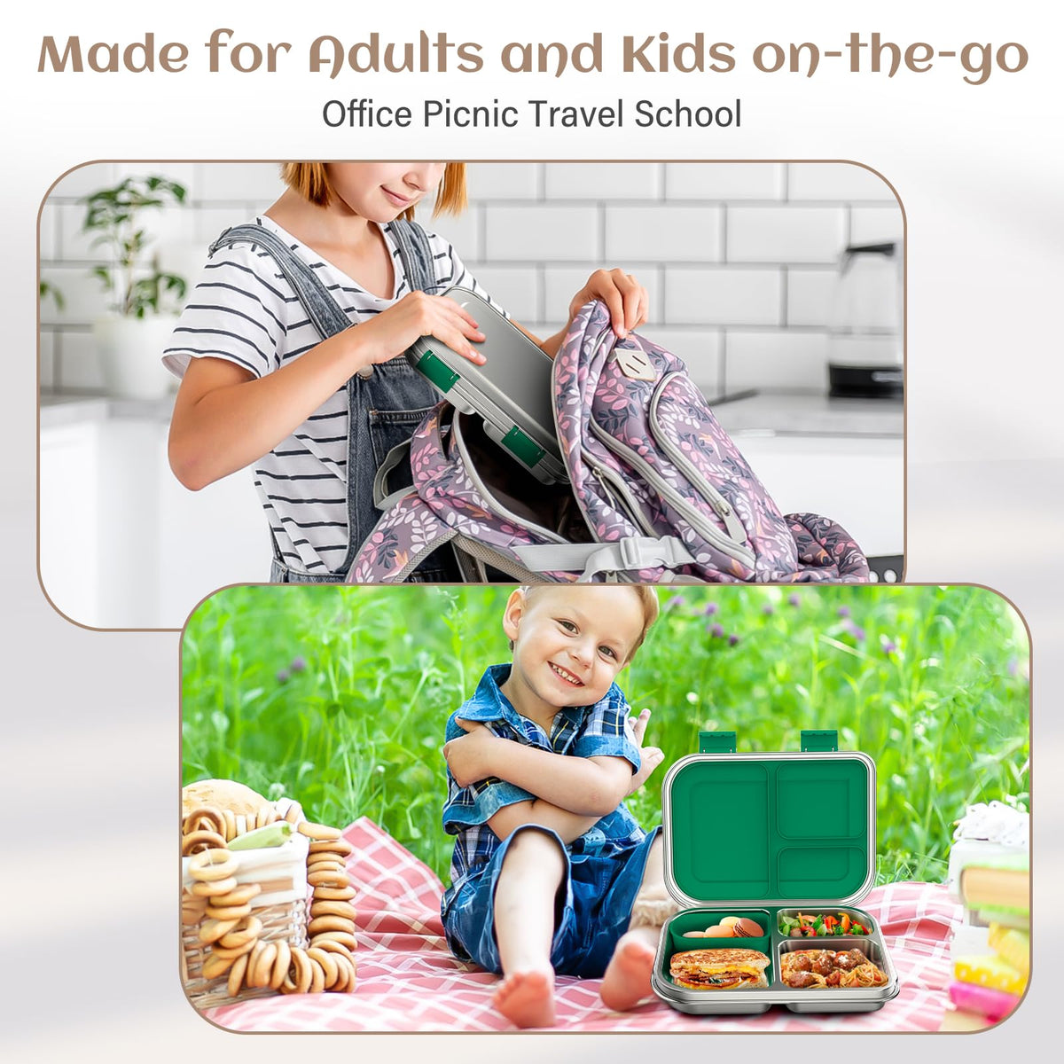 BABHAMNESS 32.9 oz capacity fits hearty lunches.