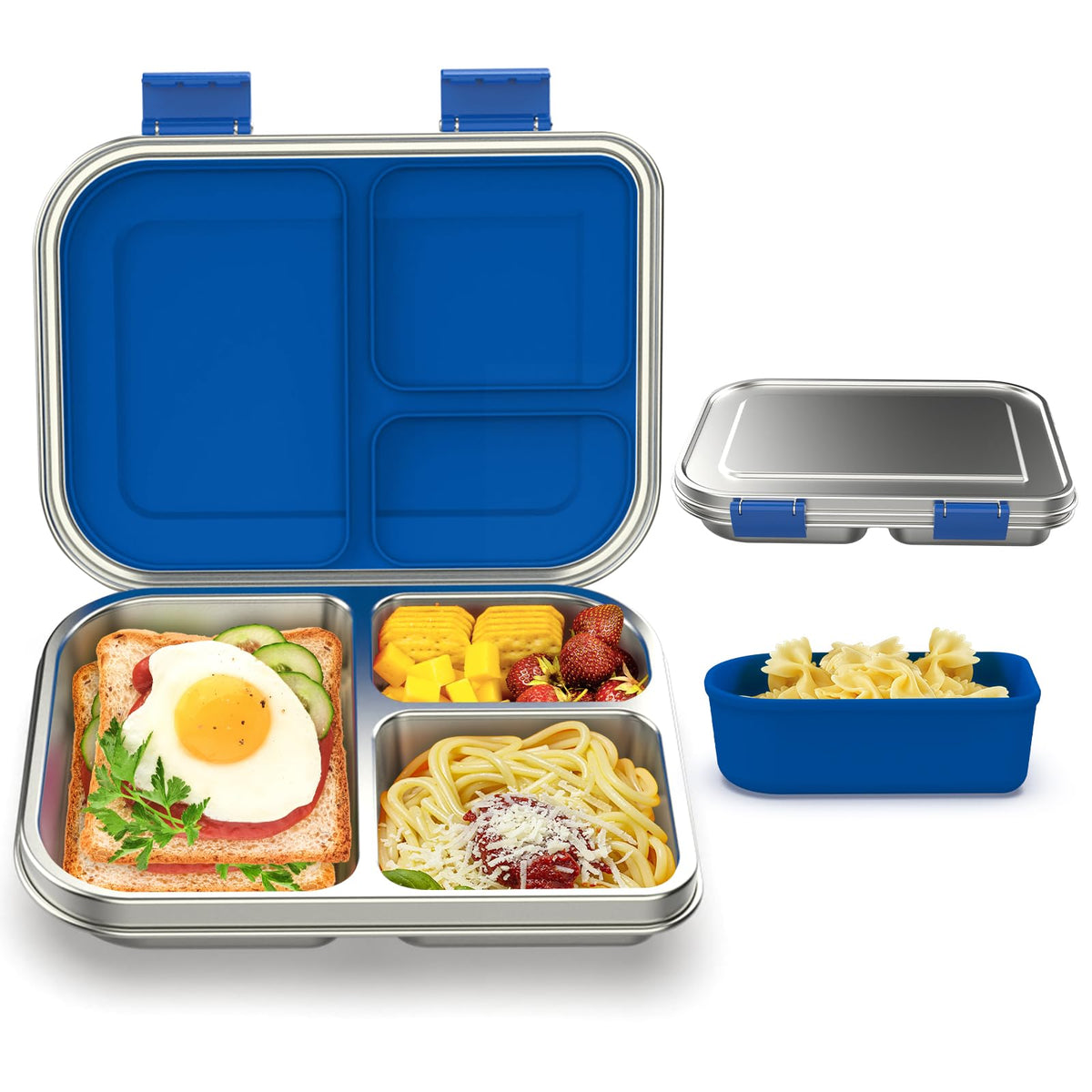 BABHAMNESS bento box with three compartments for balanced kids' meals.