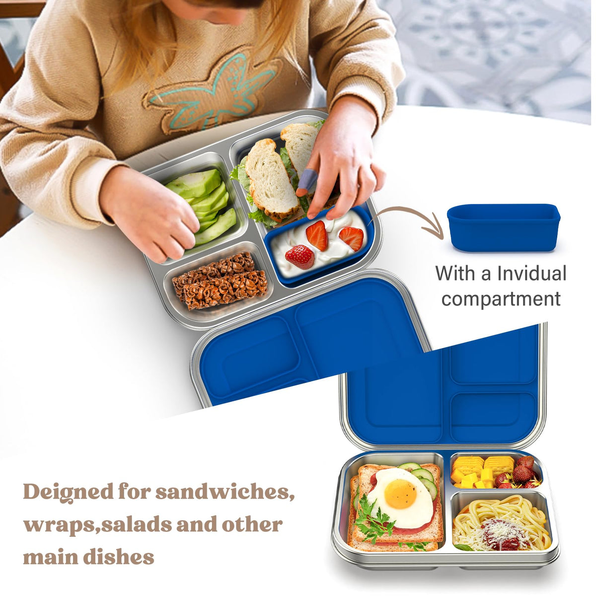 BABHAMNESS bento box lid prevents leaks with thick sauces for school lunches.