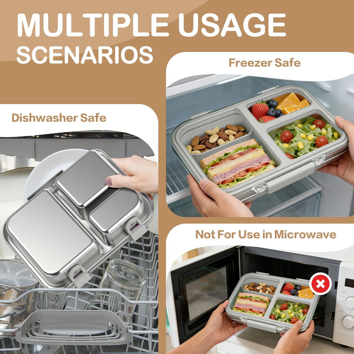 BABHAMNESS 32.1 oz capacity fits salads, sandwiches, and sides.