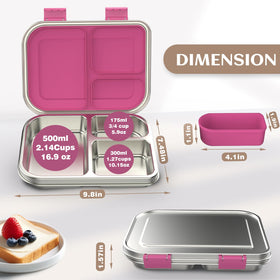 BABHAMNESS dishwasher-safe lunch box for easy cleanup.