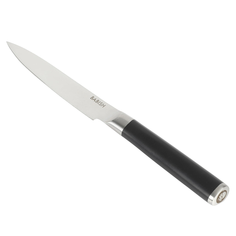Babish 5-inch utility knife with full-tang for precise prep.