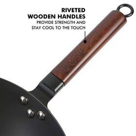 Babish wok demonstrates rapid heat distribution for even searing