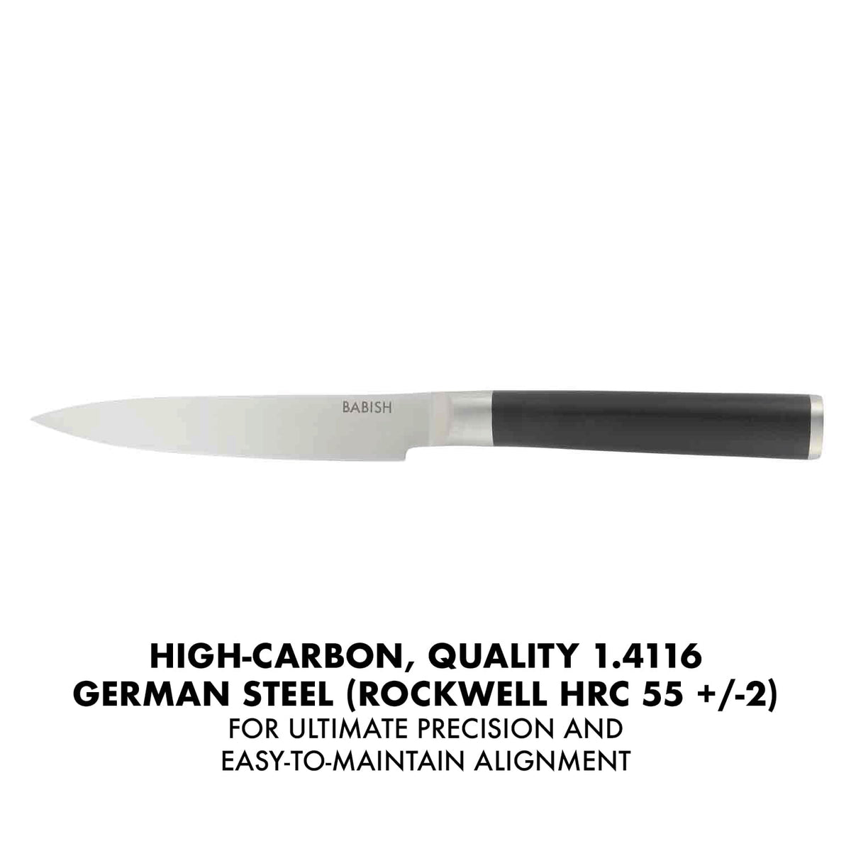 Forged blade with double bolster for balanced, controlled cuts.