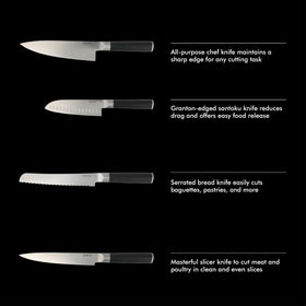Babish 6.5-inch santoku knife versatile for slicing and dicing.