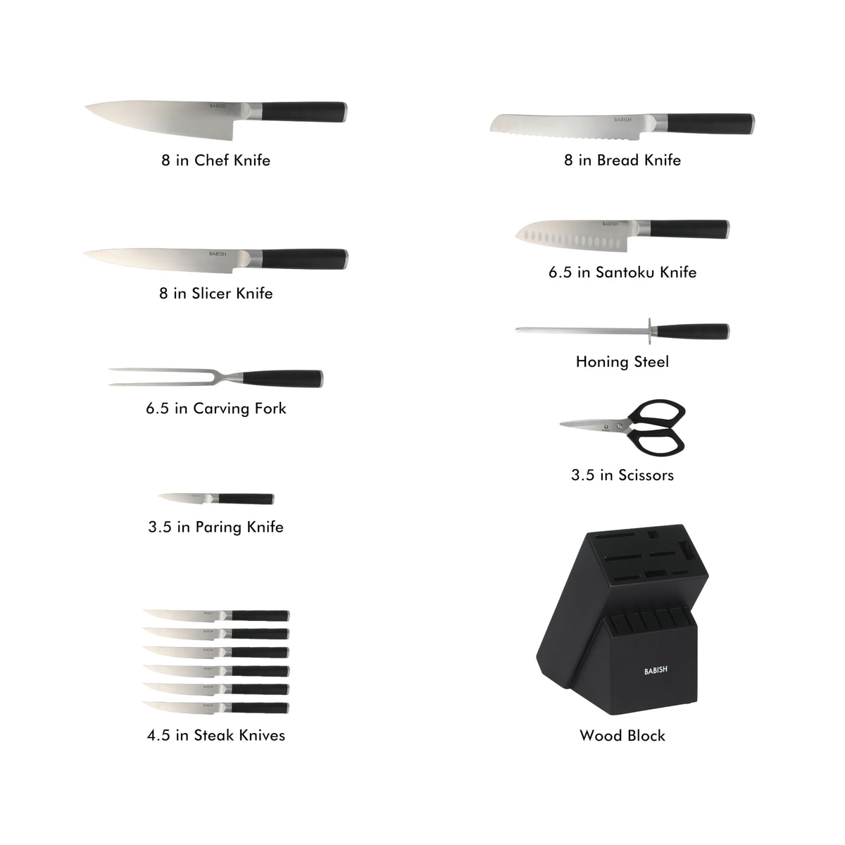 Babish eight-inch slicer knife offering versatile, precise slicing.