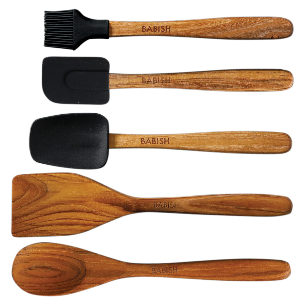 Babish stainless steel whisk and ladle built for durability in everyday cooking.
