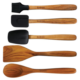 Babish stainless steel whisk and ladle built for durability in everyday cooking.