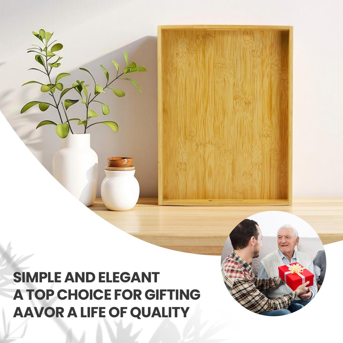 BABONIE bamboo tray suitable for dining and entertaining at home.