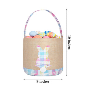 BABORI pink basket features sturdy handles for easy carrying and display.