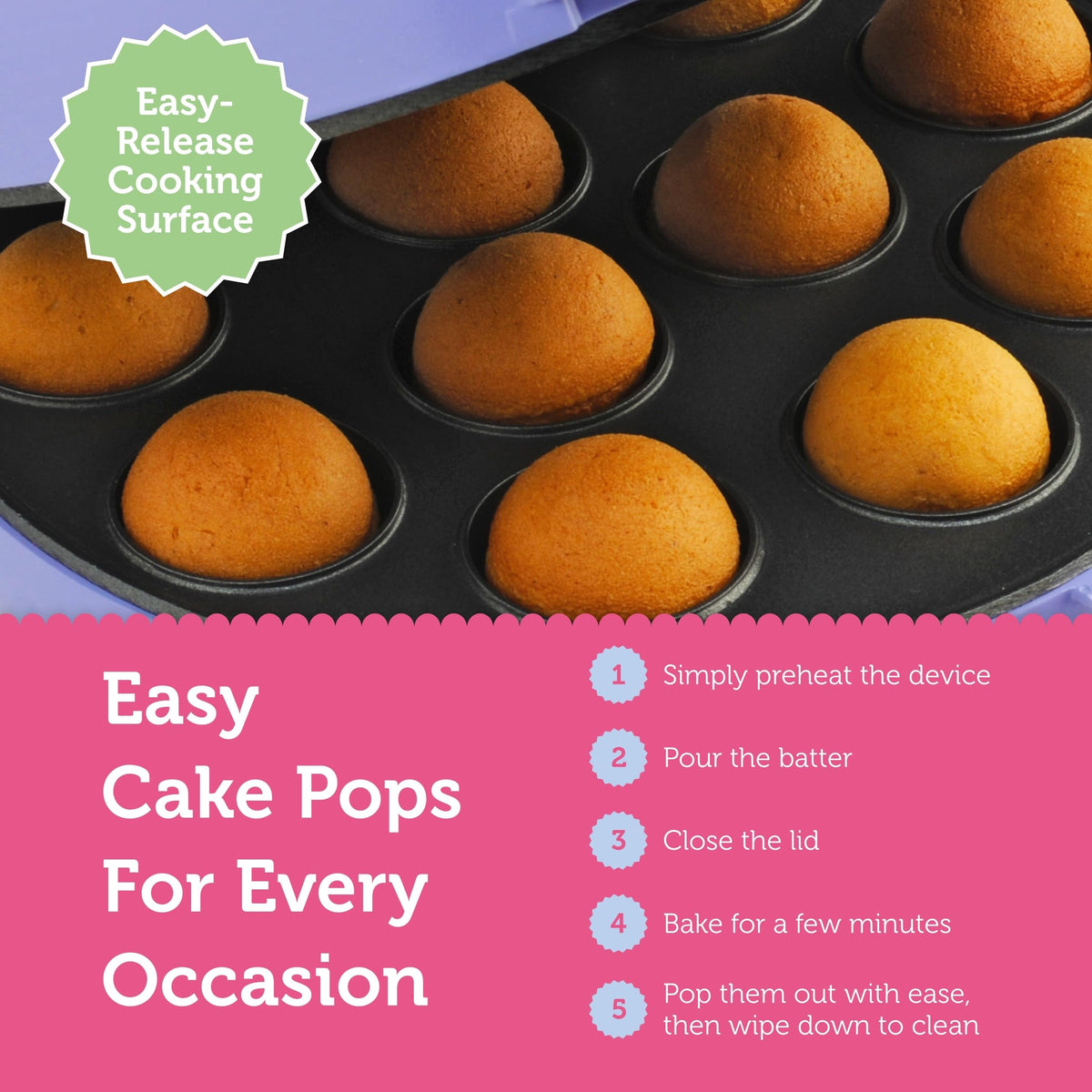 Babycakes 50 sticks included for immediate pops