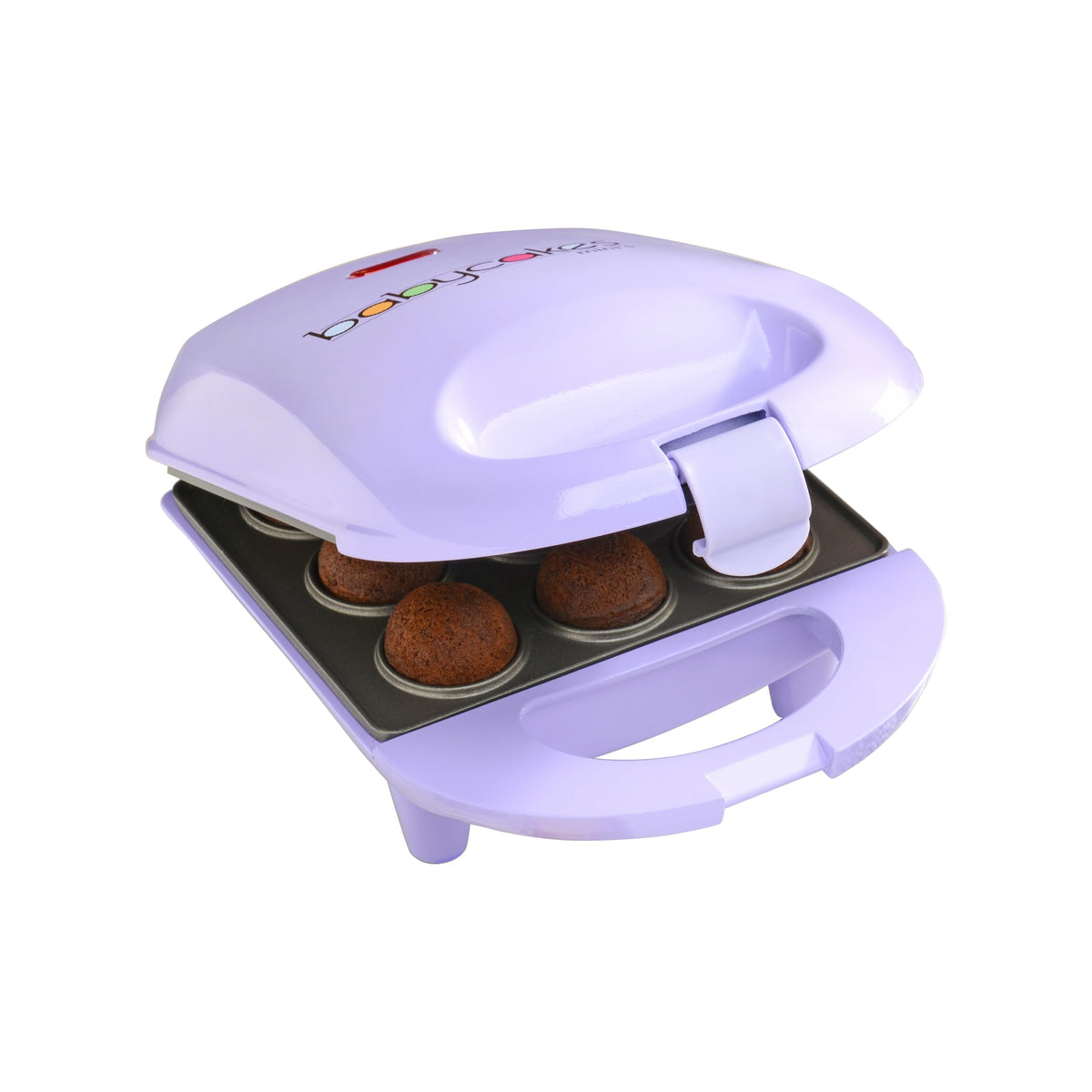 Babycakes mini cake pop maker on kitchen counter for quick, tasty treats