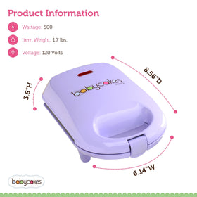 Babycakes maker with non-skid feet for stable countertop use