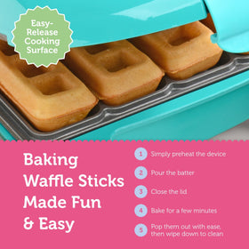 Power indicator light on Babycakes Waffle Stick Maker signals readiness