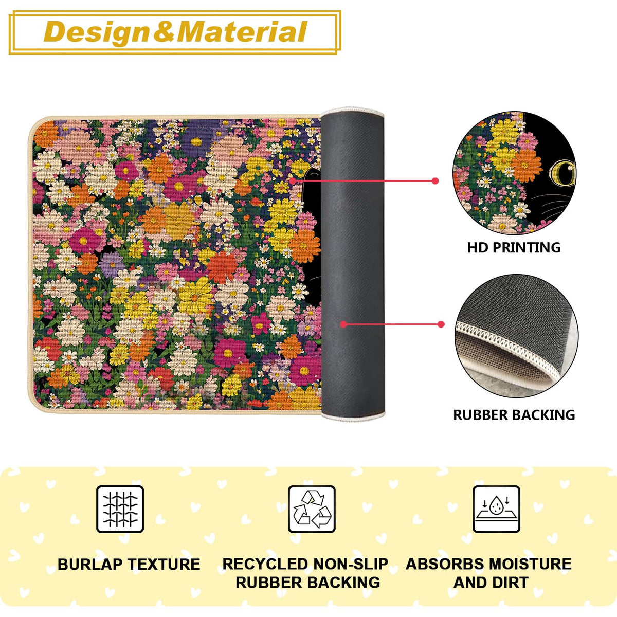 Baccessor Absorbent fiber mat captures spills effectively.