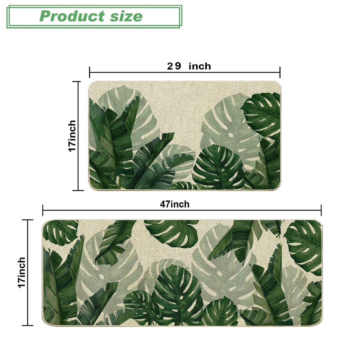 Baccessor Monstera rubber backing provides non-slip grip during cooking