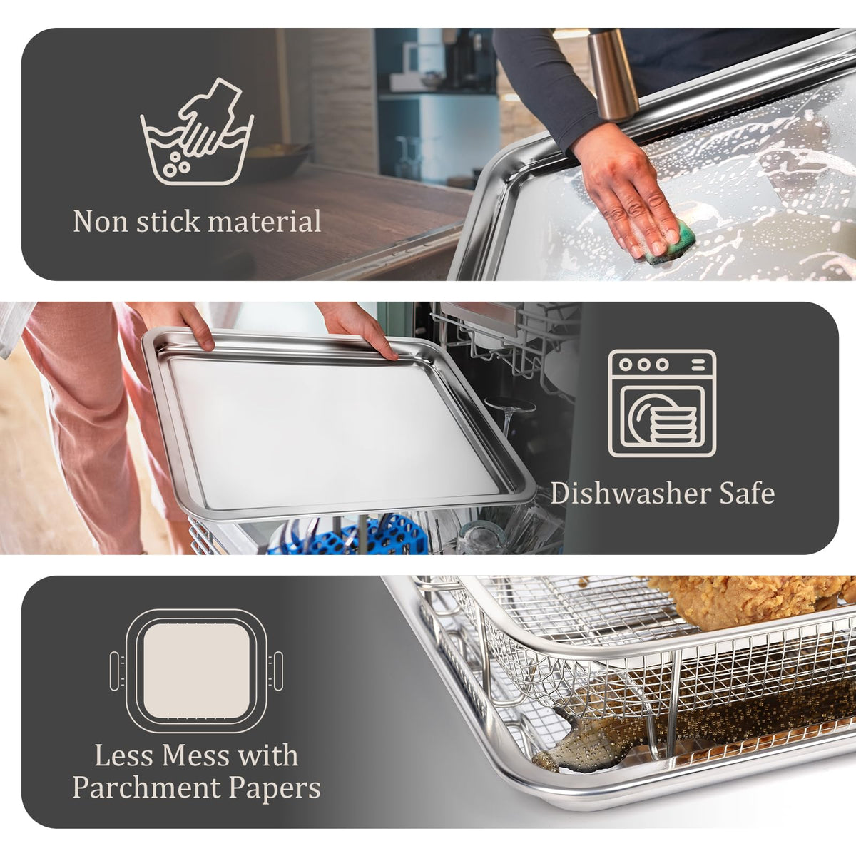 Baccooli parchment papers support mess-free cooking and simple cleanup.