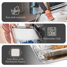 Baccooli parchment papers support mess-free cooking and simple cleanup.