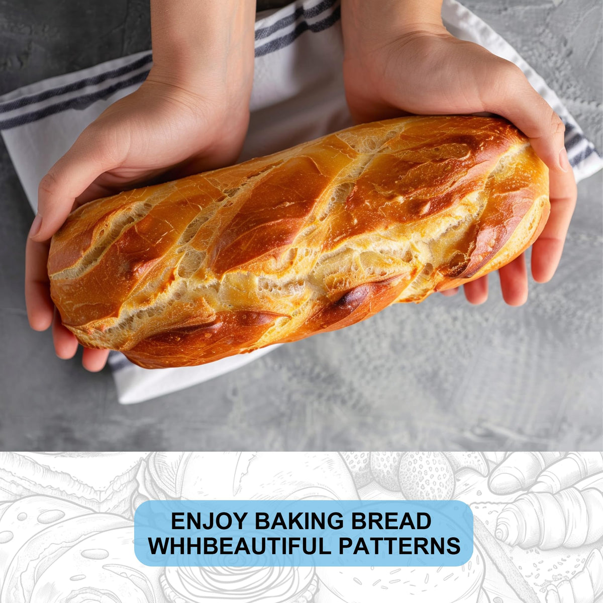 BACCZZY durable natural rattan basket for home and professional baking.