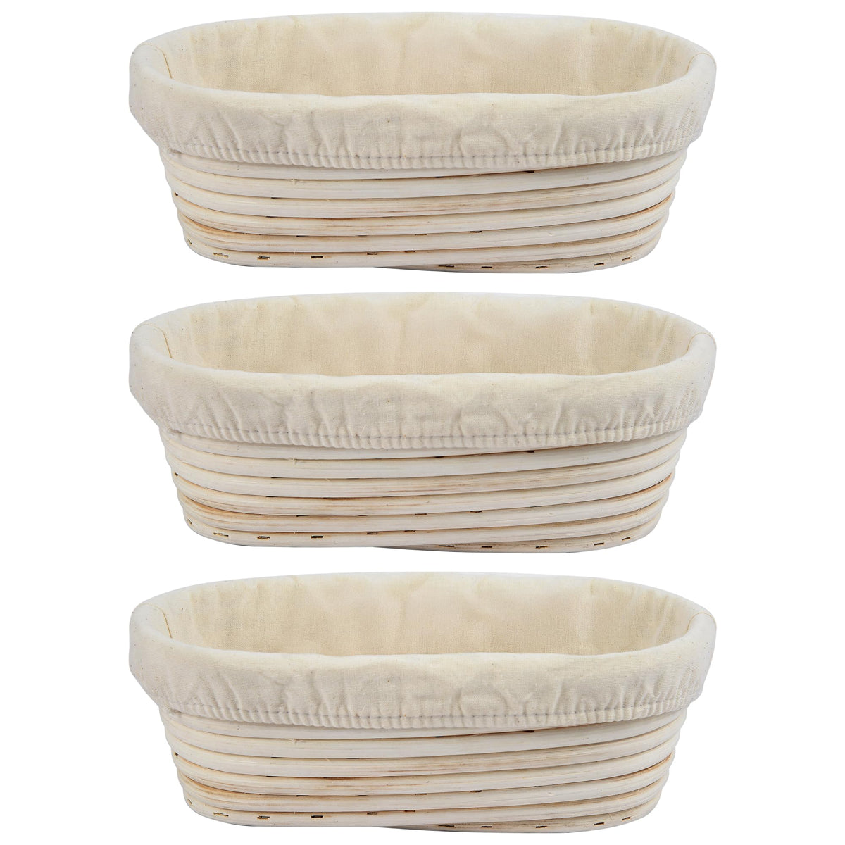 BACCZZY oval 10-inch banneton for clean, even dough proofing.