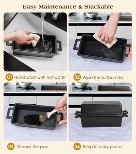 Bachdomc 2-in-1 Dutch oven function expands baking and slow cooking.