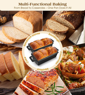 Bachdomc pre-seasoned surface offers easy release and simple cleanup.