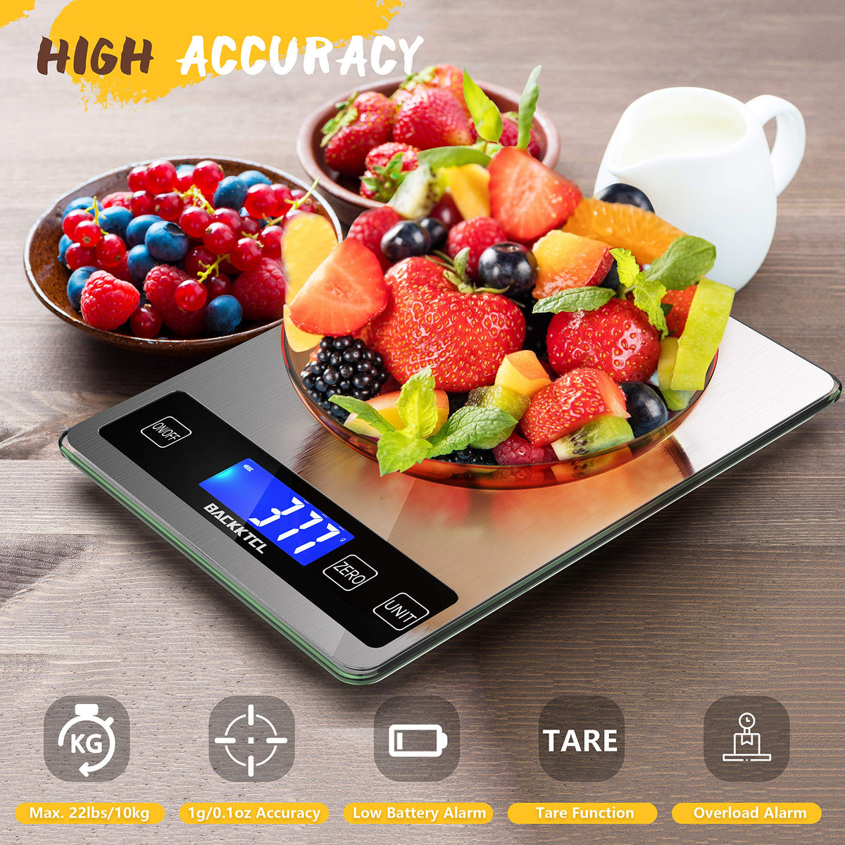 BACK KTCL Cooking Master digital display shows precise measurements clearly