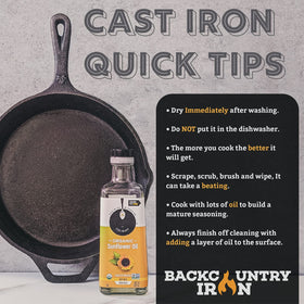 Backcountry Iron cleaning with chainmail scrubber for smooth patina
